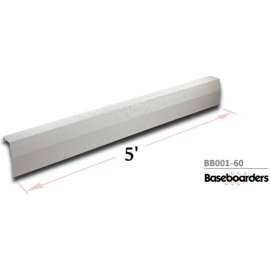 Baseboarders Premium Series 5 ft Steel Easy Slip-on Baseboard Heater Cover, White