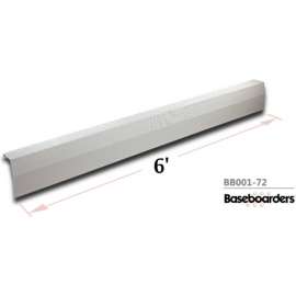 Baseboarders Premium Series 6 ft Steel Easy Slip-on Baseboard Heater Cover, White