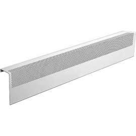 Baseboarders Basic Series 3 ft Steel Easy Slip-on Baseboard Heater Cover, White