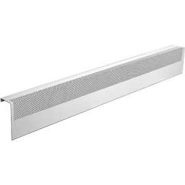 Baseboarders Basic Series 4 ft Steel Easy Slip-on Baseboard Heater Cover, White