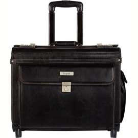 Bugatti BZCW0704 Synthetic Leather Business Case on Wheels, Black