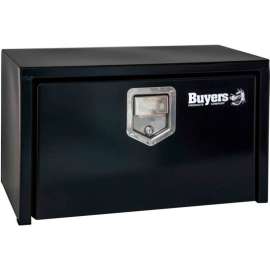 Buyers Steel Underbody Truck Box w/ Stainless Steel Rotary Paddle - Black 18x18x24 - 1702100