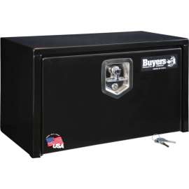 Buyers Steel Underbody Truck Box w/ Stainless Steel T-Handle - Black 14x12x24 - 1703350
