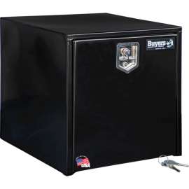 Buyers Steel Underbody Truck Box w/ Stainless Steel T-Handle - Black 24x24x24 - 1704300