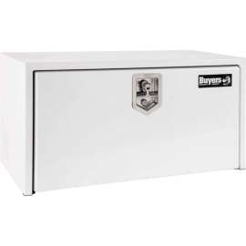 Buyers Steel Underbody Truck Box w/ Stainless Steel T-Handle - White 24x24x36 - 1704405