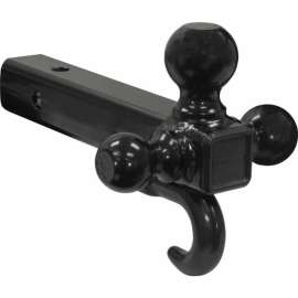 Buyers Products Tri-Ball Hitch Tubular Shank w/ Black Balls And Recovery Hook - 1802208