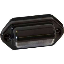 Buyers 2" License/Utility Light With 2 LED, Black, Stripped Leads - 5622130