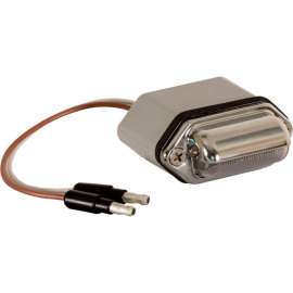 Buyers 2" License/Utility Light Kit With 2 LED, Chrome, .180 Male Bullets - 5622134