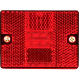 Buyers 2.875" Red Rectangular Marker/Clearance Light With Reflex With 6 LED - 5622716
