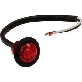 Buyers .75" Round Marker Clearance Lights - 3 LED Red With Stripped Leads - 5627517
