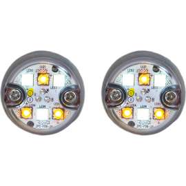 Buyers 25 Foot Amber/Clear Push-On Hidden Strobe Kit With In-Line Flashers With 6 LED - 8891327