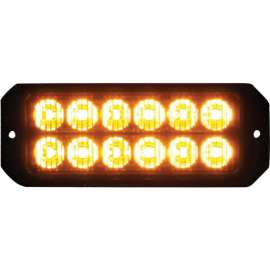 Buyers LED Rectangular Amber Strobe Light 12-24VDC - 12 LEDs - 8891700