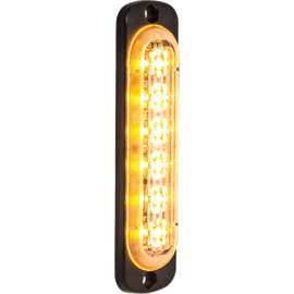 Buyers LED Rectangular Amber Low Profile Strobe Light 12V - 6 LEDs - 8891910