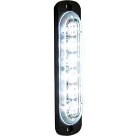 Buyers LED Rectangular Clear Low Profile Strobe Light 12V - 6 LEDs - 8891911