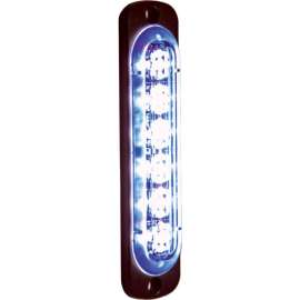 Buyers LED Rectangular Blue Low Profile Strobe Light 12V - 6 LEDs - 8891914