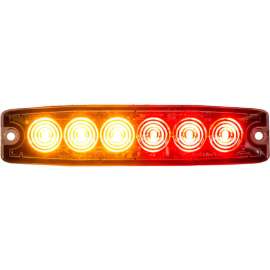 Buyers 5.14" Amber/Red Surface Mount Ultra-Thin LED Strobe Light - 8892206