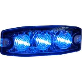 Buyers 3.4" Blue Surface Mount Ultra-Thin Strobe Light With 3 LED - 8892234