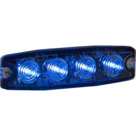 Buyers 4.4" Blue Surface Mount Ultra-Thin Strobe Light With 4 LED - 8892244