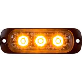 Buyers 3.375" Amber Thin Mount Horizontal Strobe Lights With 3 LED - 8892300