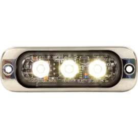 Buyers 3.375" Clear Thin Mount Horizontal Strobe Lights With 3 LED - 8892301