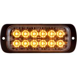 Buyers 4.5" Amber Thin Mount Rectangular Strobe Light With 12 LED - 8892600