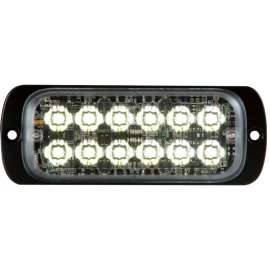 Buyers 4.5" Clear Thin Mount Rectangular Strobe Light With 12 LED - 8892601