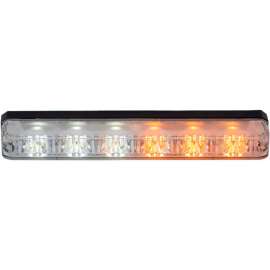 Buyers 5.19" Amber/Clear Low Profile Strobe for Narrow Grill Spacing With 6 LED - 8892802