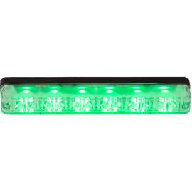 Buyers 5.19" Green Low Profile Strobe for Narrow Grill Spacing With 6 LED - 8892809