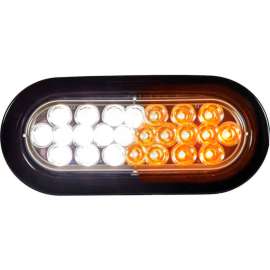 Buyers 6" Amber/Clear Oval Recessed Strobe Warning Light With 24 LED - SL66AC