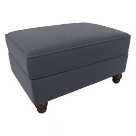 Bush Business Furniture Coventry Bun Foot Storage Ottoman, Dark Gray