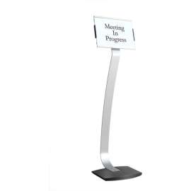 MasterVision Contemporary Sign Stand, Silver/Black, 8" x 42"