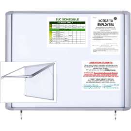 MasterVision Weather Resistant Outdoor Magnetic Steel Dry-Erase Enclosed Board Cabinet, 30" x 26.5"