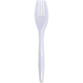 Boardwalk Mediumweight Wrapped Polypropylene Cutlery, Fork, White, 1000/case