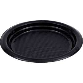 Boardwalk Hi-Impact Plastic Dinnerware, Plate, 6", Black, 1,000/case