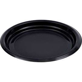 Boardwalk Hi-Impact Plastic Dinnerware, Plate, 9", Black, 500/case