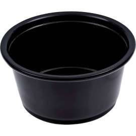 Boardwalk Souffle/Portion Cups, 2 oz, Polypropylene, Black, 125 Cups/Sleeve, 20 Sleeves/case