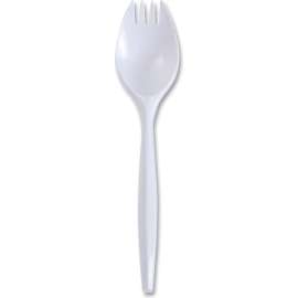 Boardwalk Mediumweight Wrapped Polypropylene Cutlery, Spork, White, 1,000/case