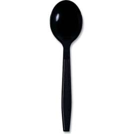 Boardwalk Heavyweight Wrapped Polypropylene Cutlery, Soup Spoon, Black, 1,000/case