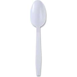 Boardwalk Heavyweight Wrapped Polypropylene Cutlery, Teaspoon, White, 1,000/case