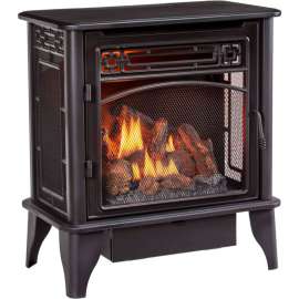 ProCom Dual Fuel Ventless Gas Stove 3-Sided, 23000 BTU, Remote Control