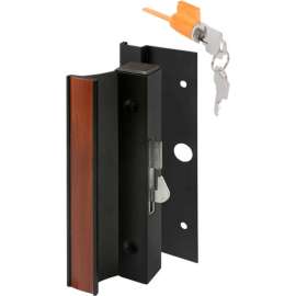 Prime-Line C 1094 Keyed Sliding Door Handle Set, Black