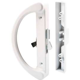 Prime-Line C 1253 Sliding Door Handle, Hook Latch, White