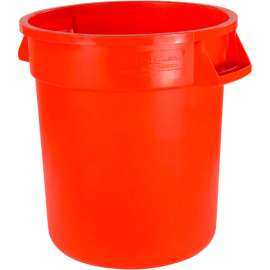 Carlisle Bronco Round Waste Container 32 Gallon, Orange - 34103224