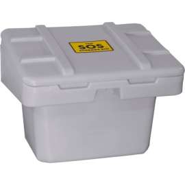 Global Industrial Lockable Outdoor Storage Container, 30"Lx24"Wx23"H, 5.5 Cu. Ft., Light Gray