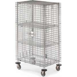 Metro 800-Lb. Capacity qwikSLOT Security Trucks - 52-3/4" Wx27-1/4" Dx68-1/2" H