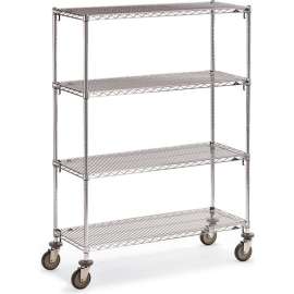 Metro Super Erecta Wire Shelf Truck w/4 Adjustable Shelves, 900 lb. Capacity, 36"L x 24"W x 79"H