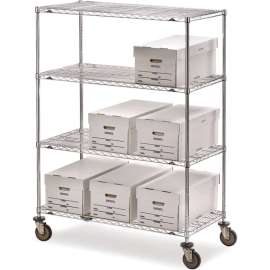 Metro Super Erecta Wire Shelf Truck w/4 Shelves, 900 lb. Capacity, 36"L x 24"W x 68"H