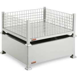 Global Industrial Mini-Bulk Container 38x38x16 2600 Lb Capacity - Wire Mesh Sides