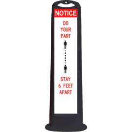 Cortina Trailblazer 03-768BLK-MSD Vertical Panel, Black, 45", XL, "Do Your Part ? Stay 6 Feet Apart"
