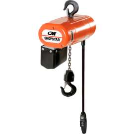 CM Shopstar 300 Lb. Electric Chain Hoist, 10' Lift, 16 FPM, 115V